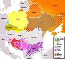 Map of the Slavic Languages
