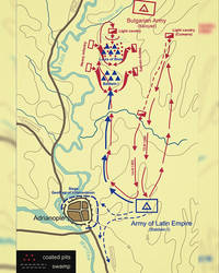 Map of the Battle of Adrianople (1205)
