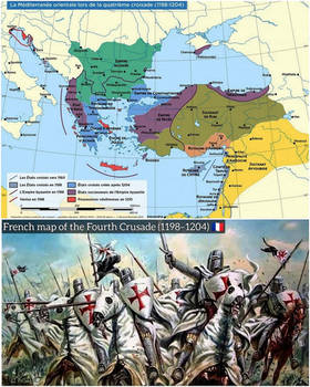 Map of the Fourth Crusade, Balkans, Middle East