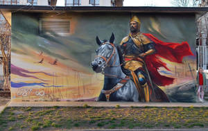 Graffiti of Khan Asparukh, Burgas, Bulgaria