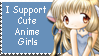 Cute Anime Girls Stamp by Syrina-ish
