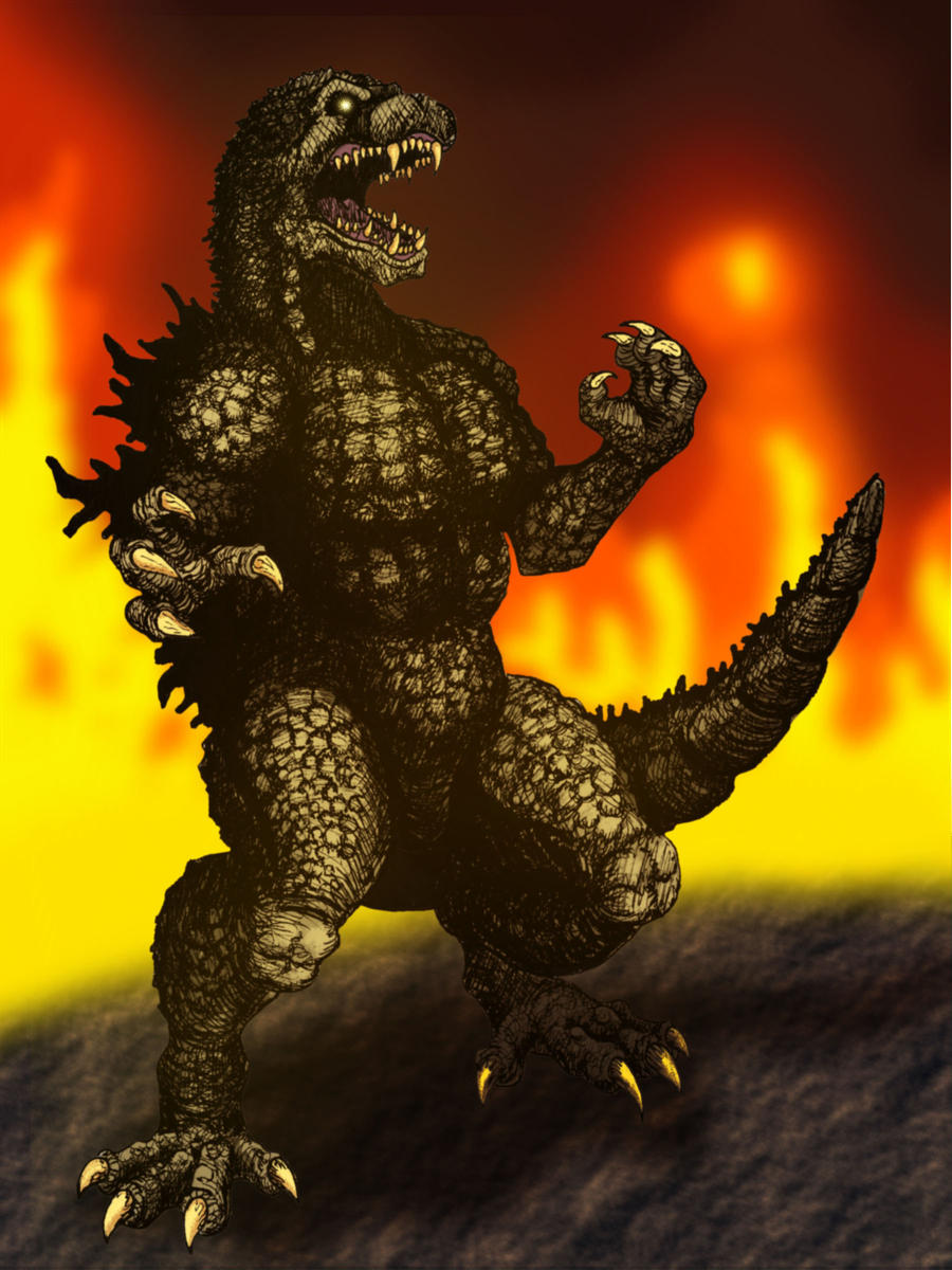 Godzilla colored