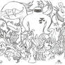 Earthbound Enemies Line-art