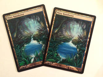 Misty rainforest 1/2 set mtg alter