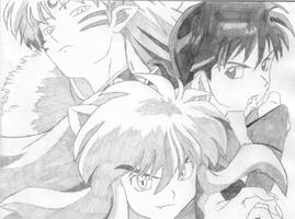 sesshomaru inuyasha and miroku