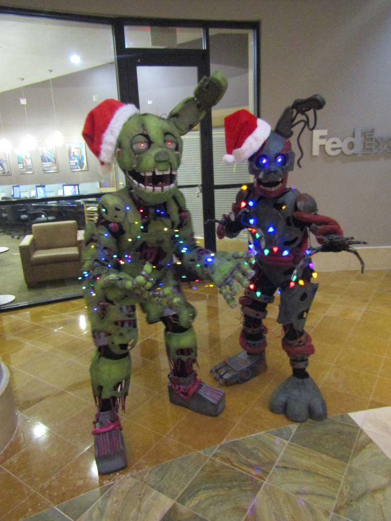 Springtrap Christmas Holiday Matsuri 2022 X-mas Springtrap and Bonnie by sharidakenplz on ...