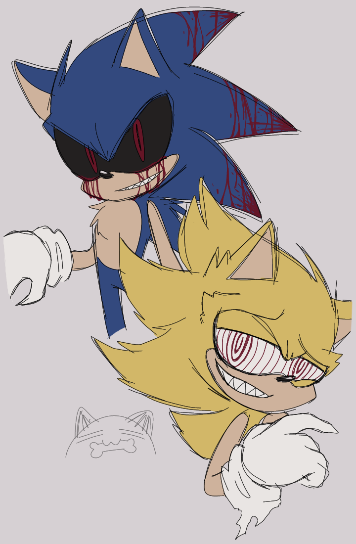 Sonic.exe x Fleetway sonic by KingOfHighlands on DeviantArt