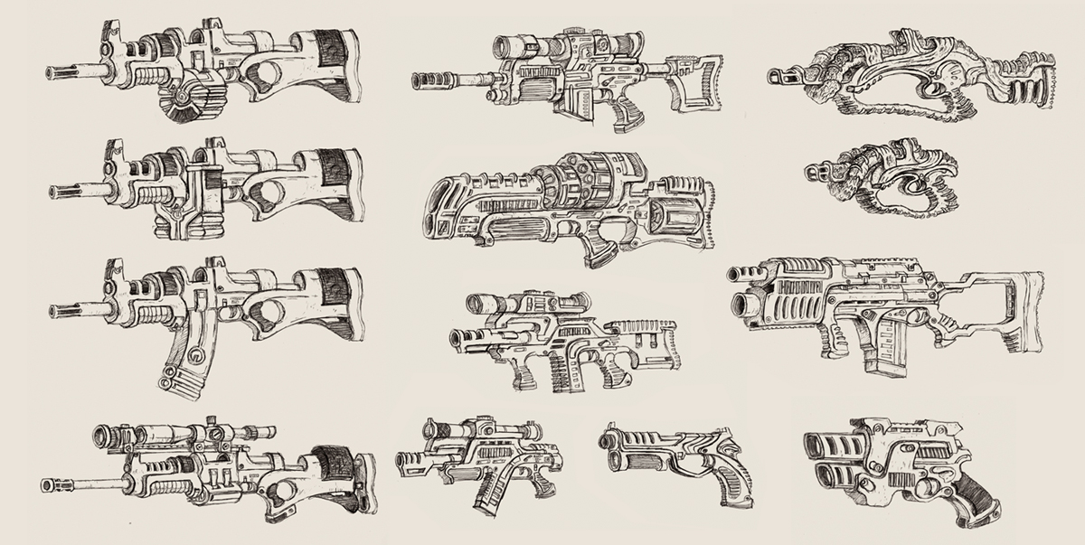 Alien Earth Weapons By Mattrillustration On Deviantart Alien Earth Weapons By Mattrillustration On Deviantart