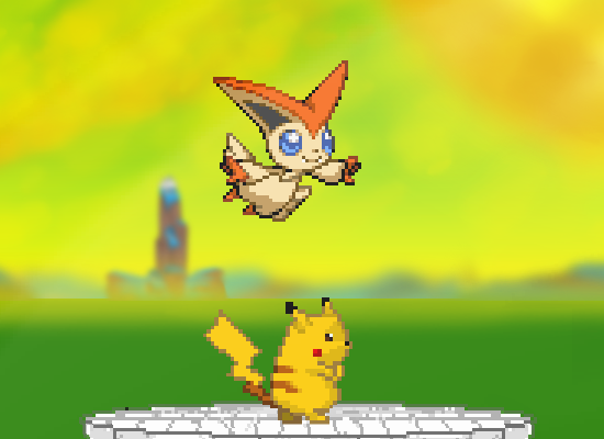 victini and pikachu