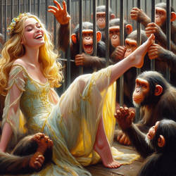 Young woman prisoner in the Planet of the Apes 2