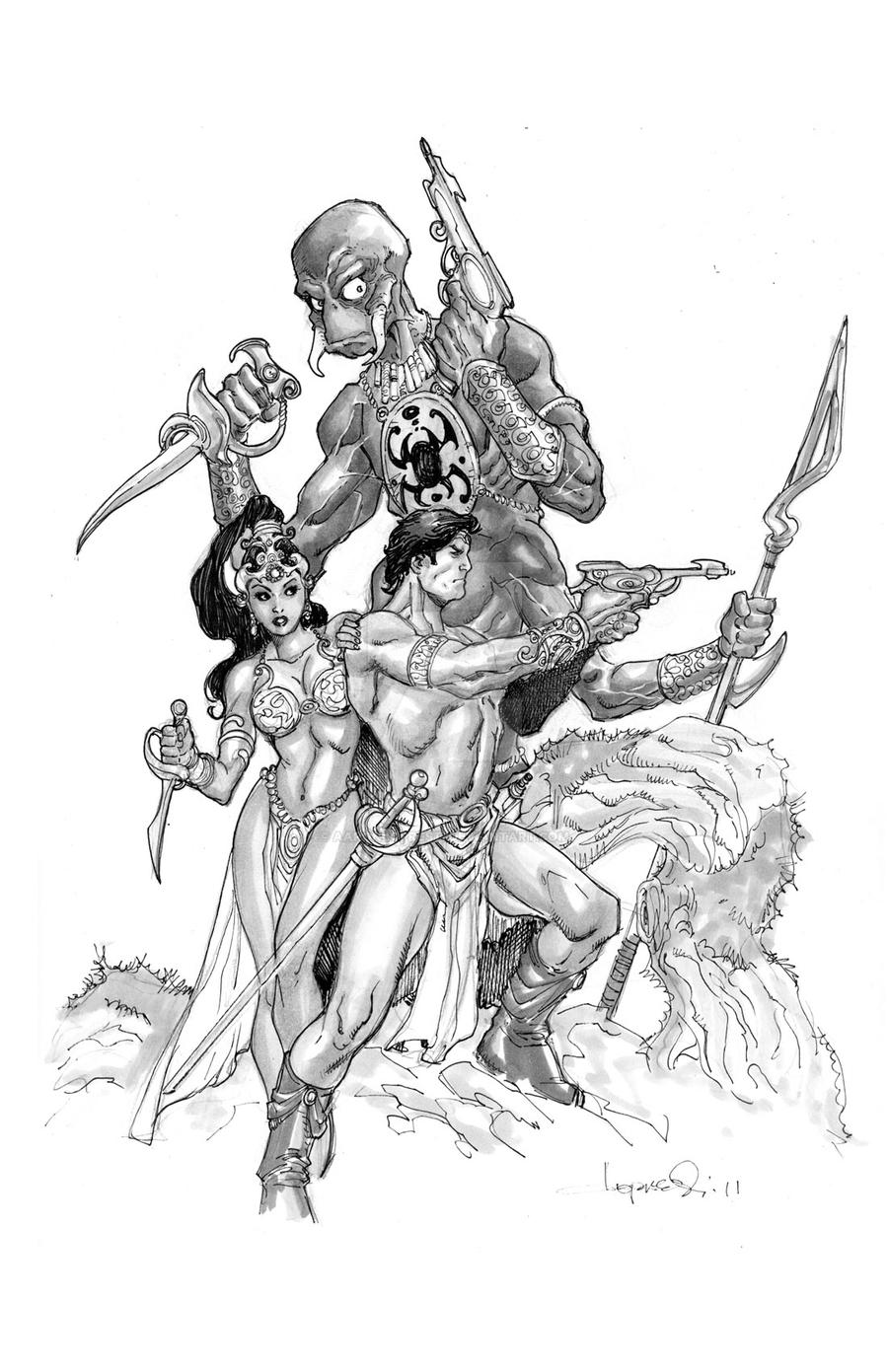 John Carter, Deja and Tars.