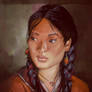 Mongolian girl study