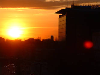 Sunset in Warsaw