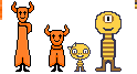 Undertale Nacarat and Monster Kid + Parents