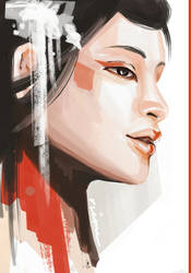 Portrait Geisha Doodle