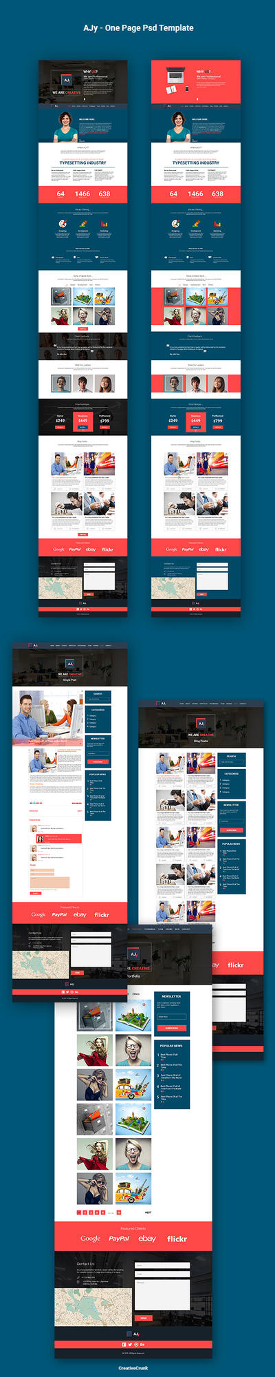 AJy One Page Psd Template by CreativeCrunk
