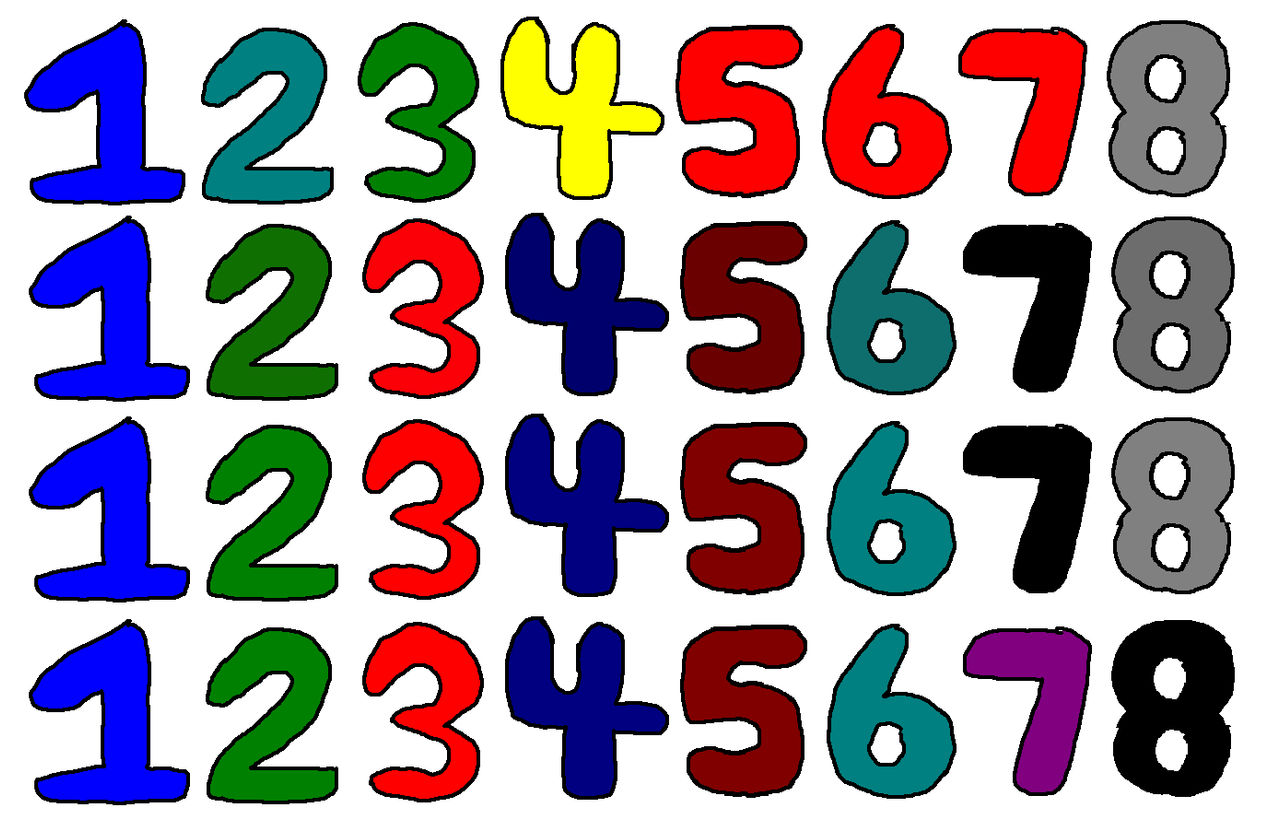 Custom Number Font - Hand Drawn! by TheToonsOfJosh on DeviantArt