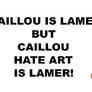 Caillou hate art stamp