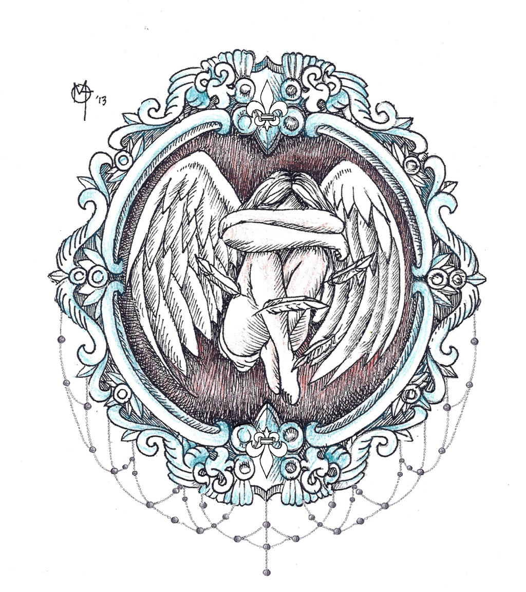 Angel2 tattoo design