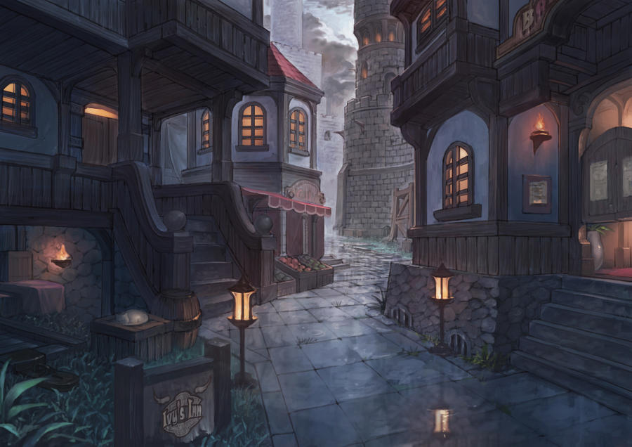Morning in the Town by puyoakira