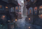 Morning in the Town by puyoakira Morning in the Town by puyoakira