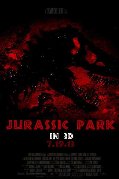 Jurassic Park 3D Poster