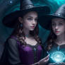 A bewitching sisterly bond, casting spells hand in