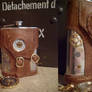 Steampunk Flask with clock