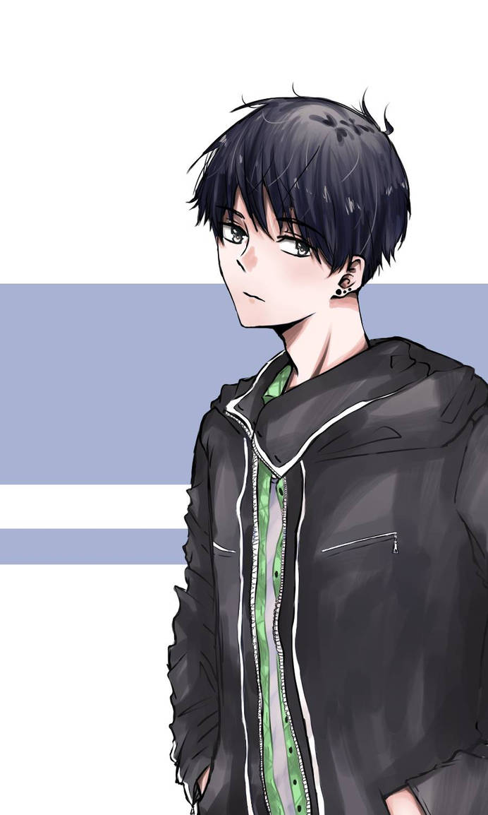 anime boy black haired by kokyuhon on DeviantArt