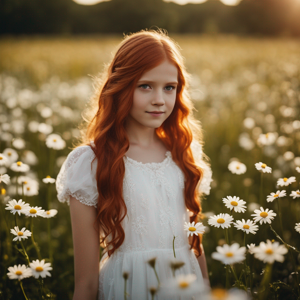 Beautiful, tween girl, with long, red hair, standi by ChanceEpantz on ...
