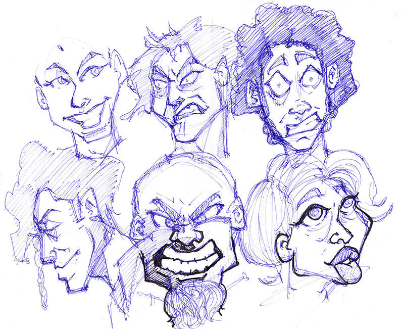 Script Faces Scribbles : Faces by InkStarr on DeviantArt