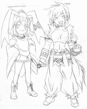 33: MYAO AND GAO LINEART