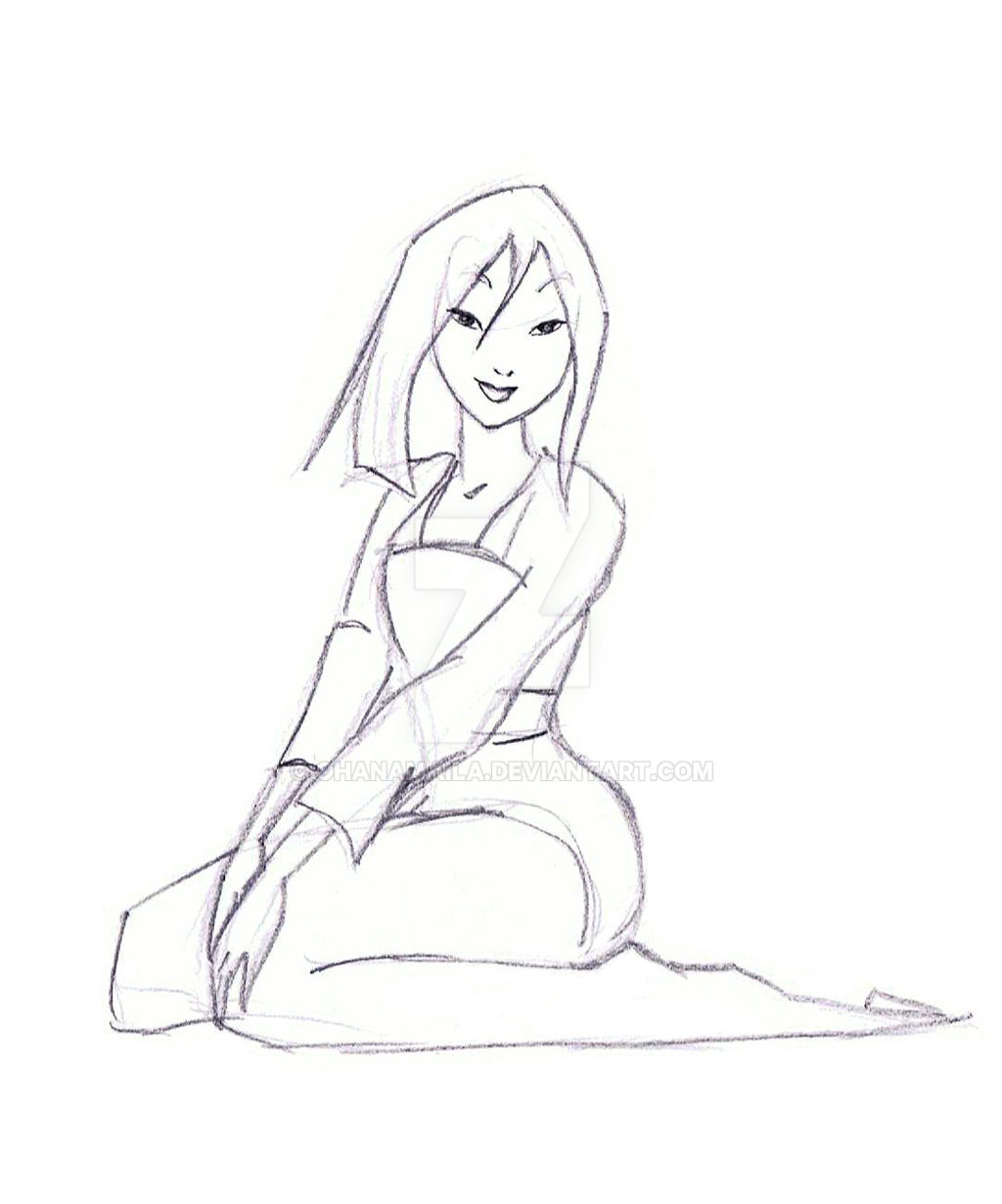 Mulan With Short Hair Sketch By Ohanamaila On Deviantart