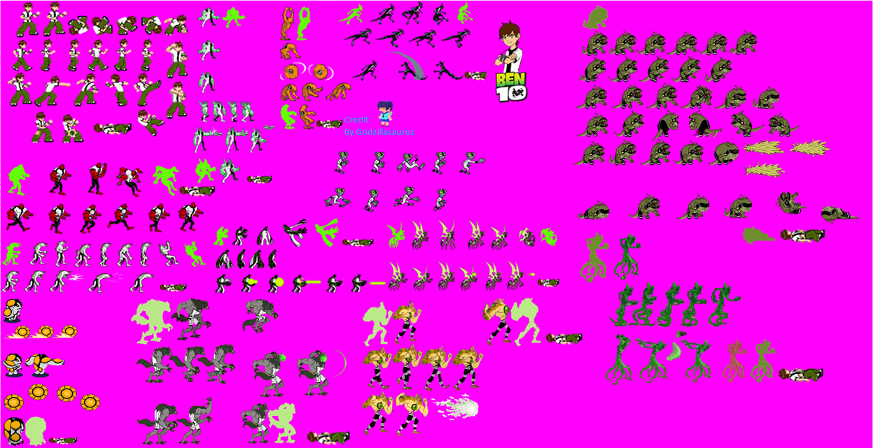 Ben Tennyson sprite sheet (Ben 10 Original) by TeppyprimeByGodzilla on