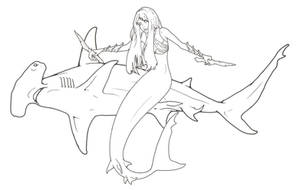 Hammerhead Shark Mermaid