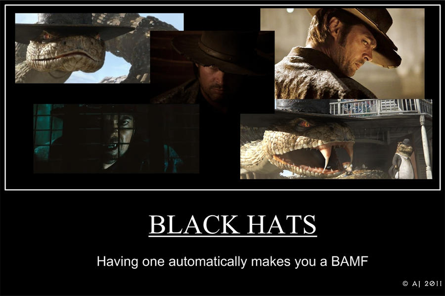 Black Hats Motivational Poster