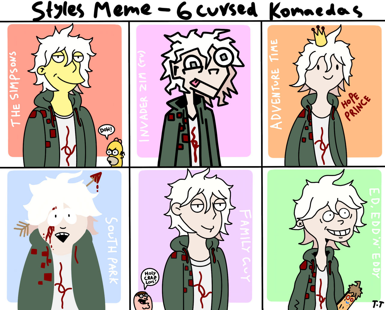picture Nagito Cursed Memes cartoon styles meme six cursed