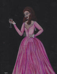 Illustration of Sabrina Sloan as Angelica Schuyler