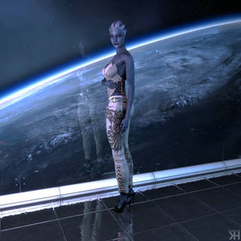 Liara in Front of Space