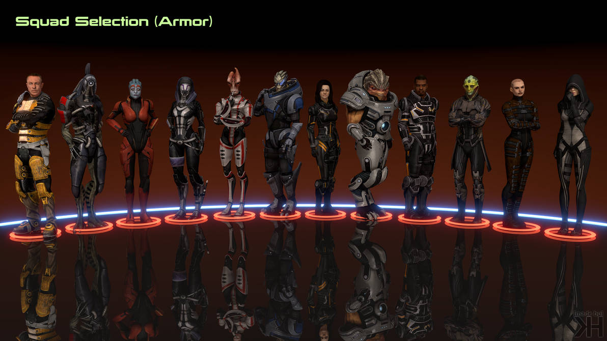 ME2 Squad Selection (Armor version) by Grummel83 on DeviantArt