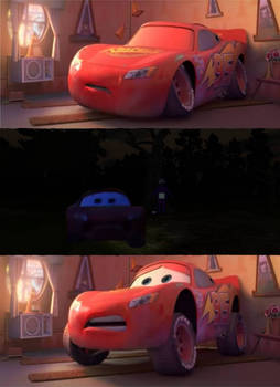 Mcqueen had a nightmare about of Tinky Winky