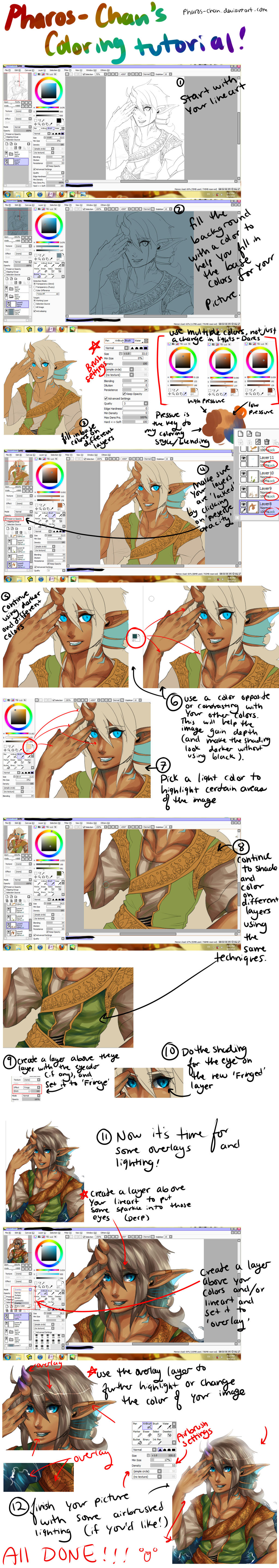 PC's Coloring Tutorial (SAI)