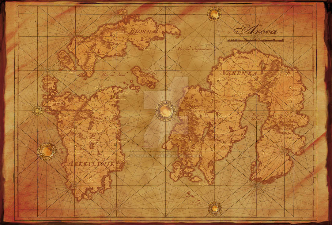 Arcem Map Map of Arcea by Vyrhelle-VyrL on DeviantArt