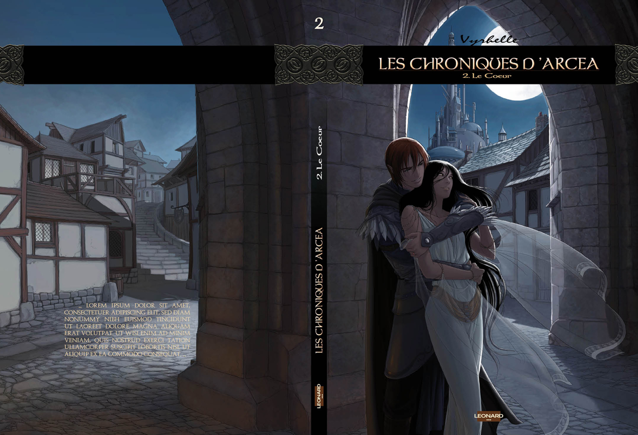 Les Chroniques d'Arcea, couverture du tome 2 by Vyrhelle-VyrL