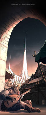 On the steps of the White Tower...