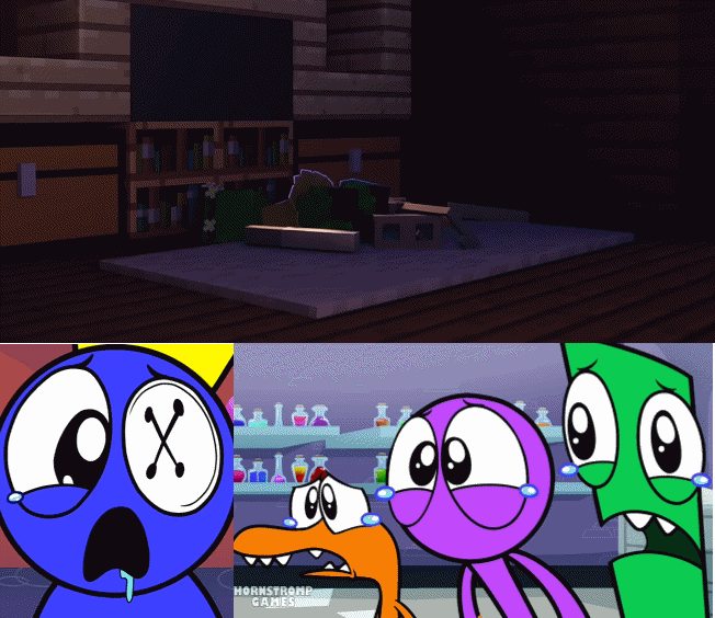 What did BLUE DO WITH GREEN?!  Rainbow Friends react to meme