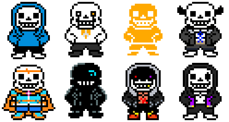 Pixel Art : Undertale Sans AU's Part 1 by KatonOra on DeviantArt