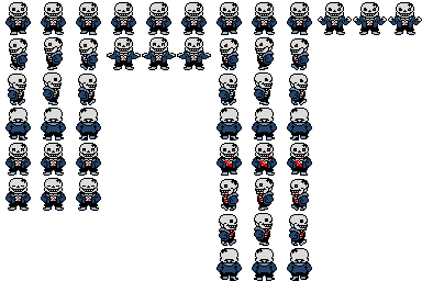 A rough preview of Horrortale!Sans sprites by Beethovenus on DeviantArt