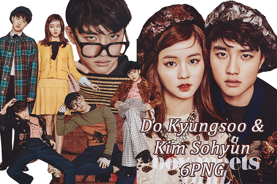 EXO Do Kyungsoo and Kim Sohyun PNG Pack {Vogue}