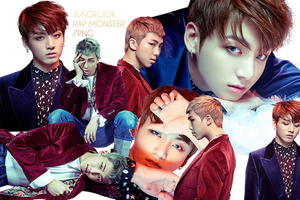 BTS Jungkook and Rap Monster PNG Pack {WINGS}